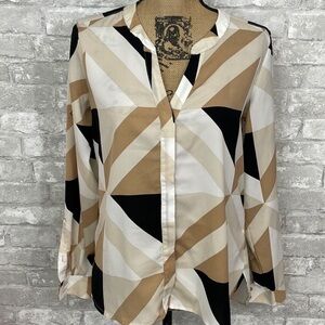 New York & Company Geometric Print Blouse